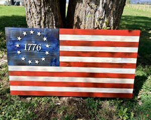 1776 American Flag - Red, White & Blue.