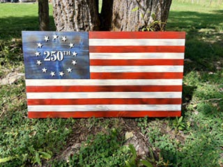 250th Anniversary American Flag - Red, White & Blue
