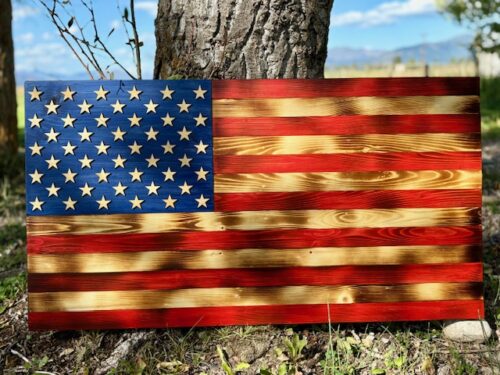 American Flag - Old Glory, on Wood.