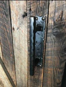 Metal Railings and Barnwood Doors from Rustic By Design